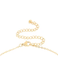 Waterproof Gold Plated Stainless Steel Mini Bubble Letter P Necklace