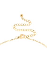 Waterproof Gold Plated Stainless Steel Mini Bubble Letter Q Necklace