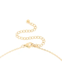 Mini collier imperméable en acier inoxydable plaqué or en forme de lettre D