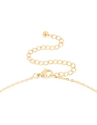 Waterproof Gold Plated Stainless Steel Mini Bubble Letter F Necklace