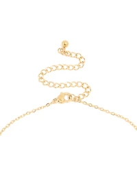 Waterproof Gold Plated Gold Plated Stainless Steel Mini Bubble Letter R Necklace