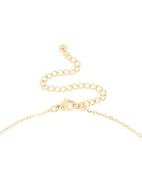 Waterproof Gold Plated Stainless Steel Mini Bubble Letter G Necklace