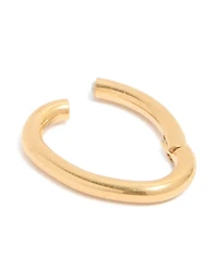 Gold Plated Surgical Steel Oval Clicker Belly Ring