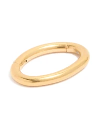 Gold Plated Surgical Steel Oval Clicker Belly Ring