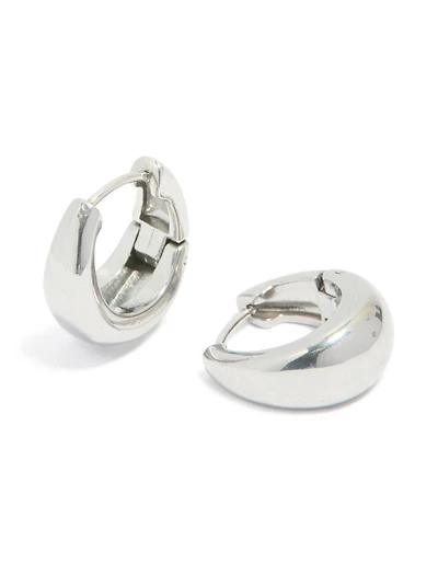 Surgical Steel Bold Oval Hoop Earrings