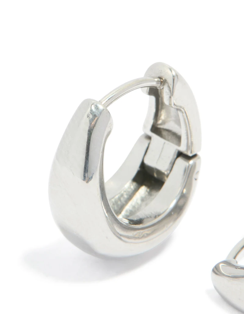 Surgical Steel Bold Oval Hoop Earrings