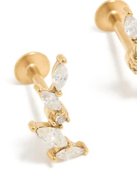 Clous à dos plat en acier chirurgical en acier cubique à feuilles de zircone à dos plat