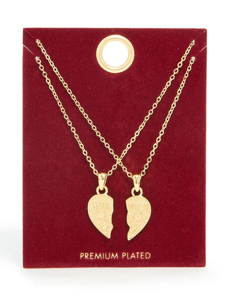Gold Plated Daughter & Mother Necklaces 2-Pack