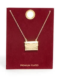 Collier de message d’enveloppe plaqué or