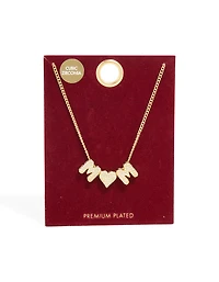 Gold Plated Cubic Zirconia Mum Heart Necklace