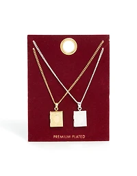 Gold & Silver Plated Locket Necklaces 2-Pack