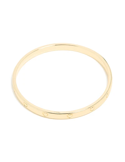 Gold Plated Heart Bangle