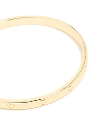 Gold Plated Heart Bangle
