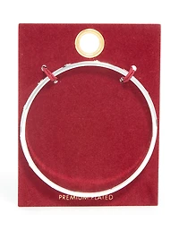 Silver Plated Diamante Flower Bangle