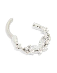 Anneau cliquant détaillé en titane diamant