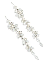Boucles d’oreilles florales fines en argent Diamante