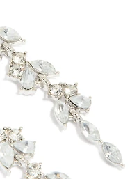 Boucles d’oreilles florales fines en argent Diamante