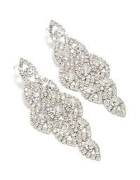 Boucles d’oreilles argentées Diamante éblouissantes
