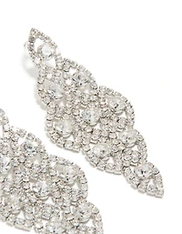 Boucles d’oreilles argentées Diamante éblouissantes