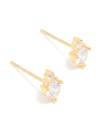 Boucles d’oreilles étanchées en acier inoxydable en acier inoxydable d’avril en zircone cubique