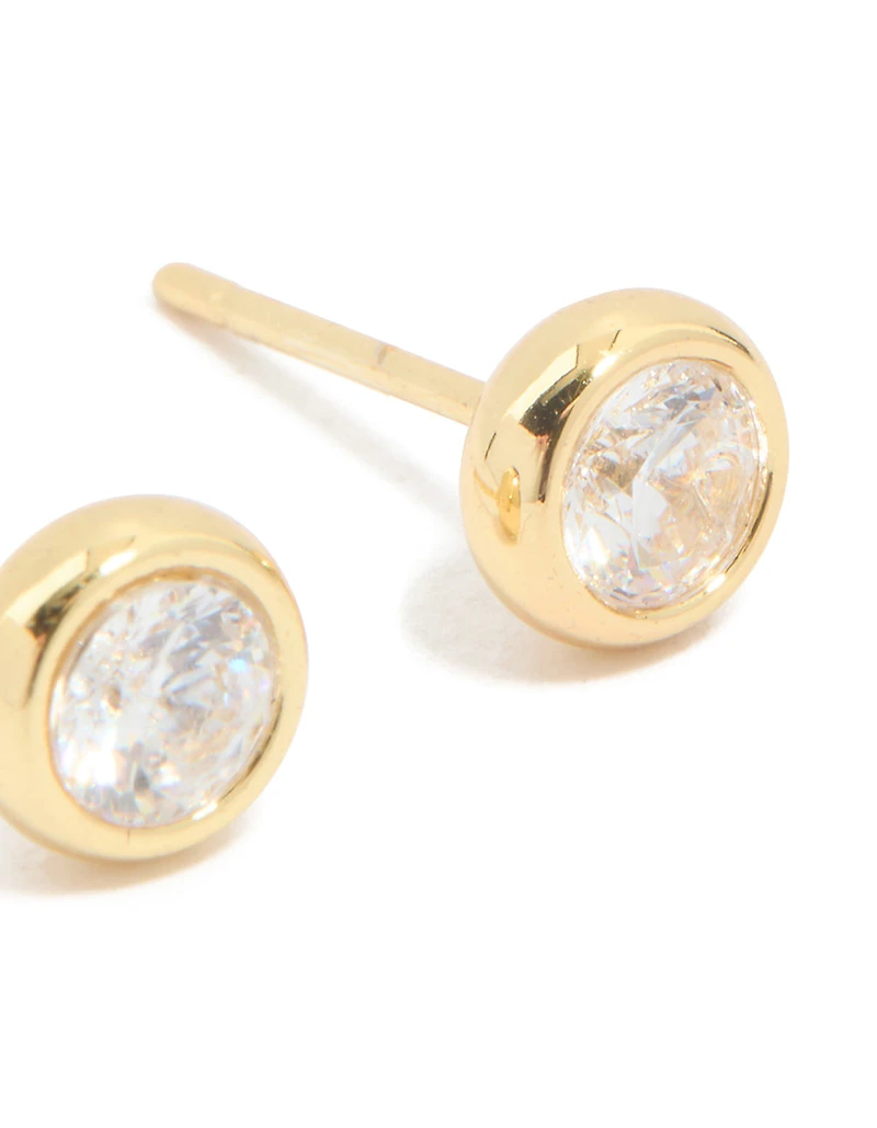 Boucles d’oreilles en zigzag en acier inoxydable en acier inoxydable en cube, sertissées d’avril, étanches