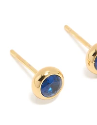 Boucles d’oreilles à clous sertissées en zircone cubique en acier inoxydable en acier inoxydable, étanches d’étanchéité en acier inoxydable plaqué or