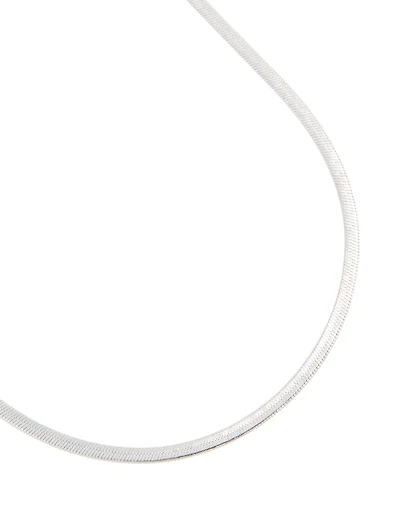 Waterproof Stainless Steel Fine Flat Snake Chain Necklace