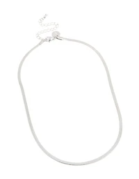 Waterproof Stainless Steel Fine Flat Snake Chain Necklace