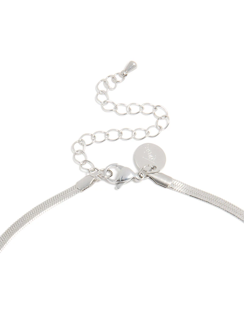 Waterproof Stainless Steel Fine Flat Snake Chain Necklace