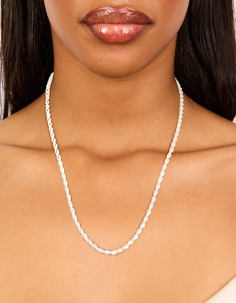 Waterproof Stainless Steel Twist Chain Necklace