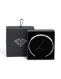 Silver Cubic Zirconia Dainty Wrist Cuff