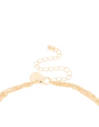 Collier en Y en couches de perles de rouille céleste en or