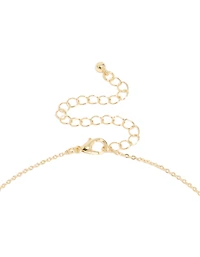 Gold Plated Cubic Zirconia & Pearl Letter K Necklace