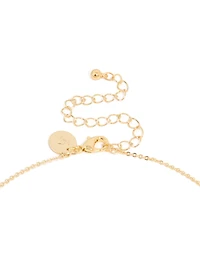 Collier en zircone cubique en laiton plaqué or avec la lettre K