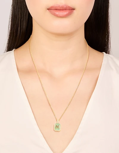 Collier en zircone cubique en laiton plaqué or