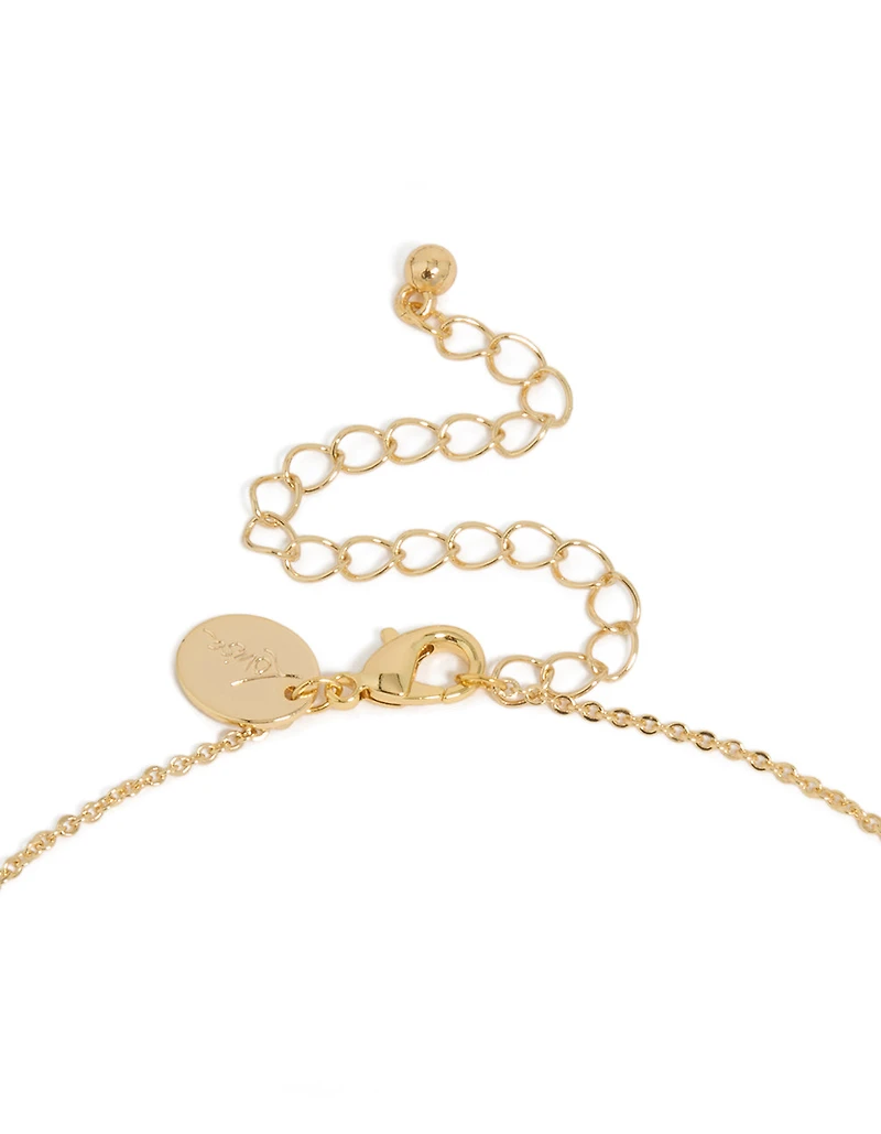 Collier en zircone cubique en laiton plaqué or