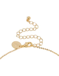 Collier en zircone cubique en laiton plaqué or