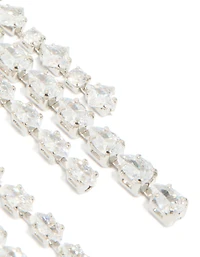 Boucles d’oreilles multi-gouttes en zircone cubique en argent