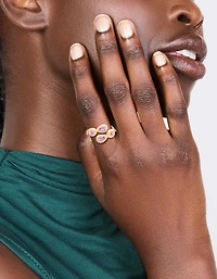 Gold Plated Glitzy Purple Cubic Zirconia Wrap  Around Ring