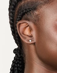 Sterling Silver Cubic Zirconia Claw Set Stud Earrings