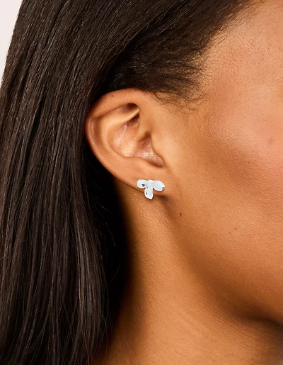 Boucles d’oreilles en pétales de fleurs en argent sterling