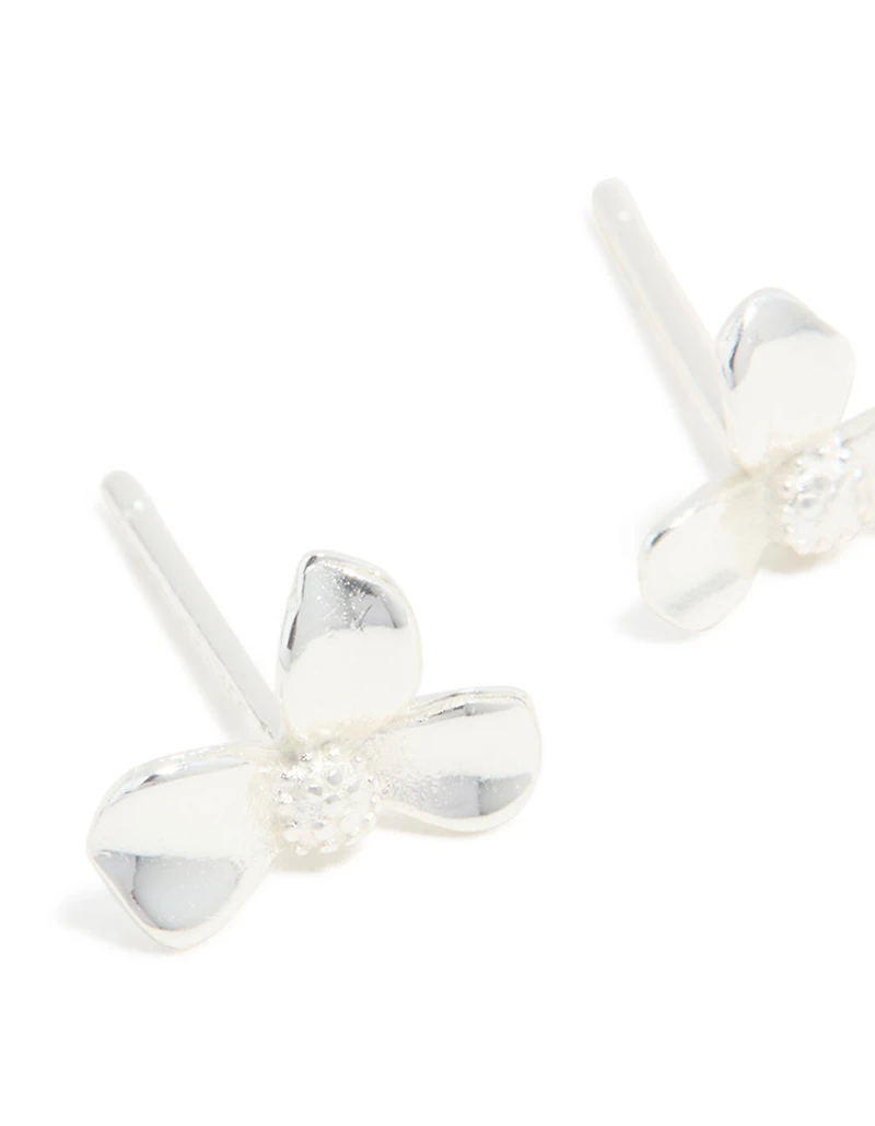 Boucles d’oreilles en pétales de fleurs en argent sterling