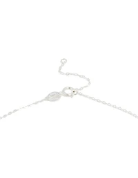 Sterling Silver Round Mary Pendant Necklace