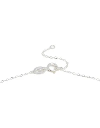 Sterling Silver Cubic Zirconia Cross Y-Necklace