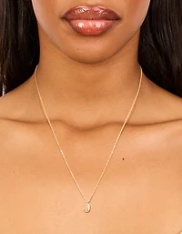 Gold Plated Sterling Silver Bubble Letter J Necklace