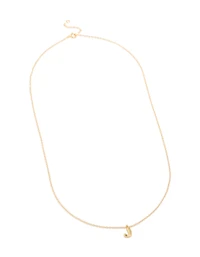 Gold Plated Sterling Silver Bubble Letter J Necklace