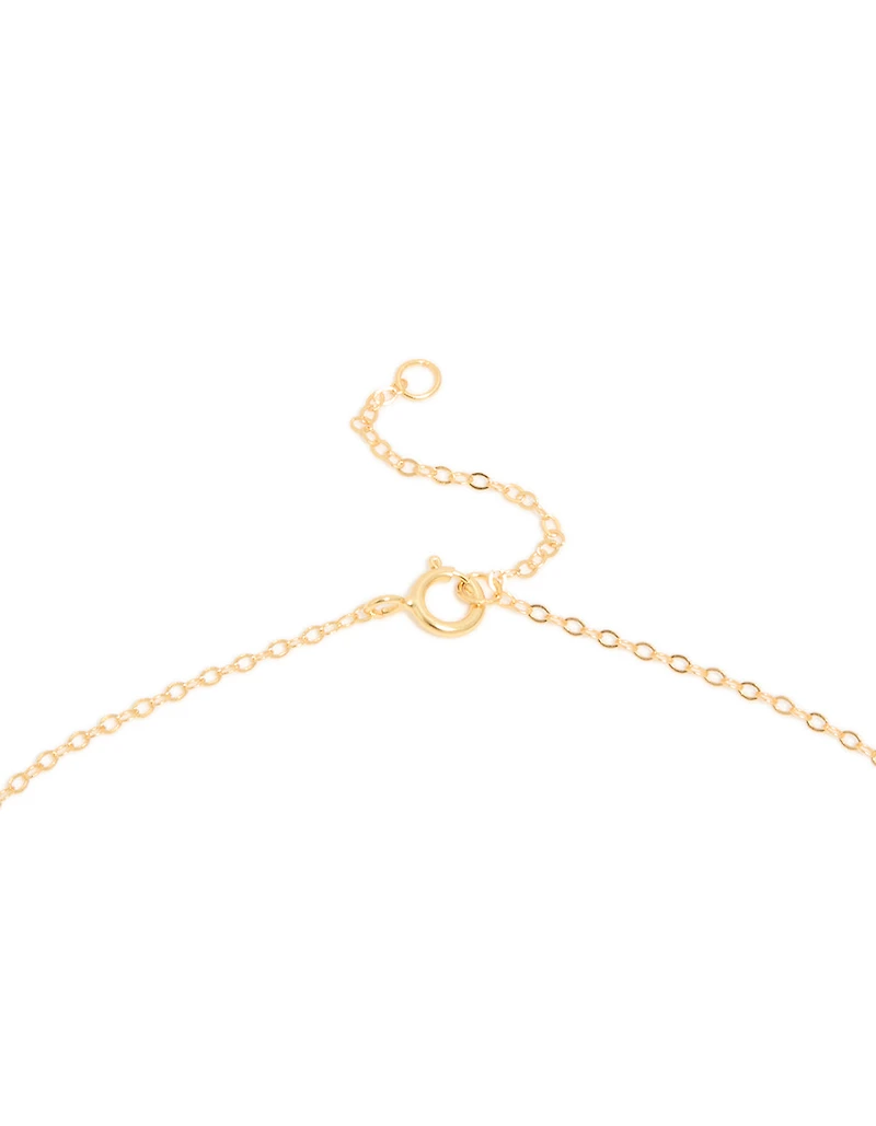 Gold Plated Sterling Silver Bubble Letter J Necklace