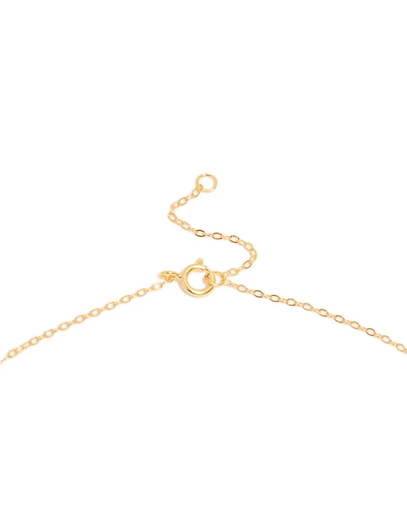 Gold Plated Sterling Silver Bubble Letter S Necklace
