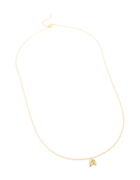 Gold Plated Sterling Silver Bubble Letter A Necklace