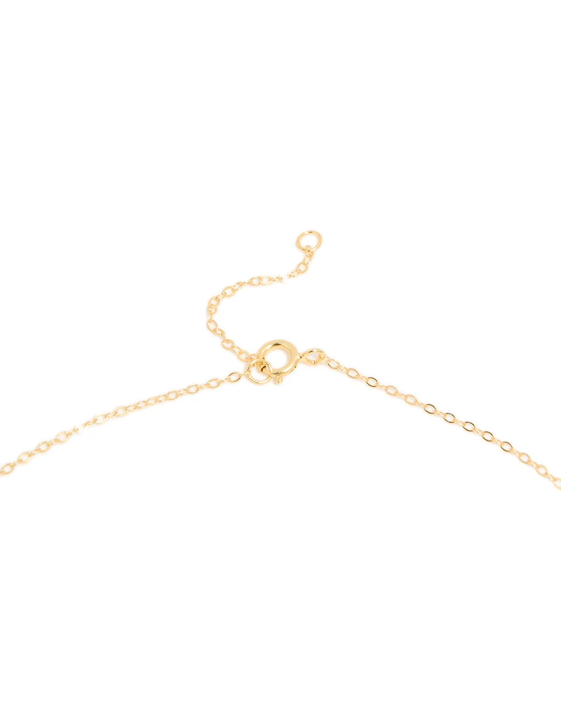 Gold Plated Sterling Silver Bubble Letter A Necklace